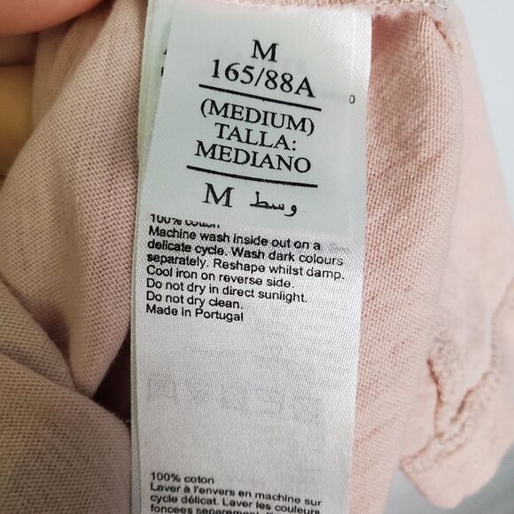 NWT AllSaints Casual T-Shirt Dusk Pink Cold Shoulder Size Medium - Picture 9 of 9